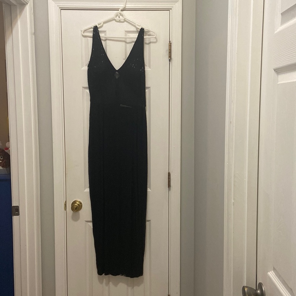 Ladies evening gown silk beaded gown